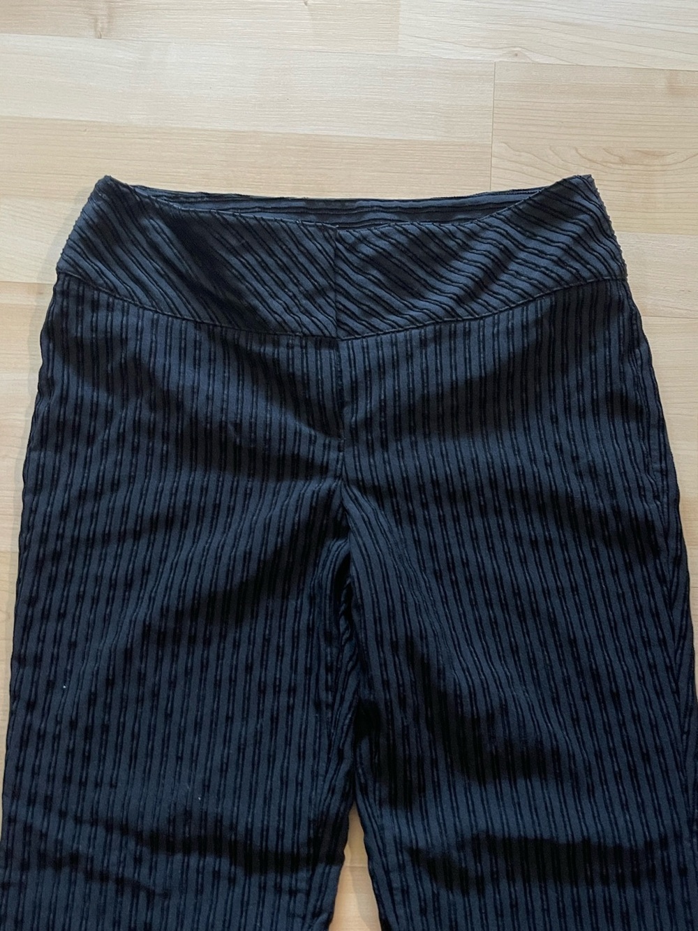 Joe Benbasset Black Ribbed Straight Leg Pants Size 5 - Picture 2 of 6